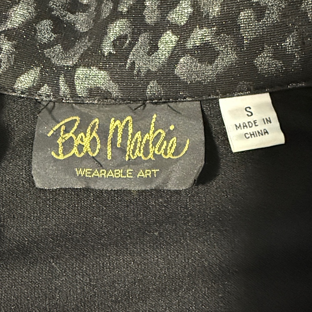 Bob Mackie Lurex Animal Patterned Zip front Jacket SZS. - Picture 3 of 14